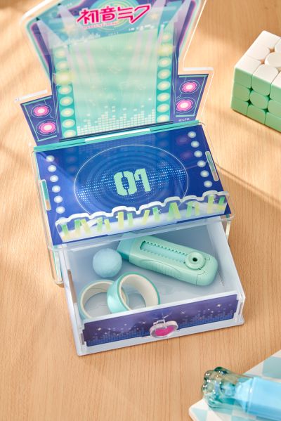 初音未来 粘土人DIY拼装场景收纳盒 演唱会