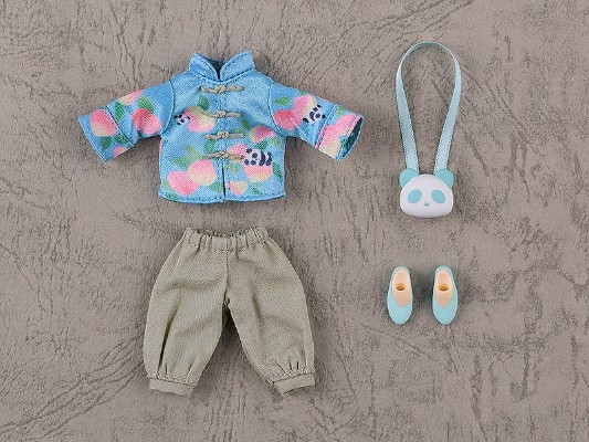 粘土娃 服装套组 短版裤装旗袍（熊猫/龙）