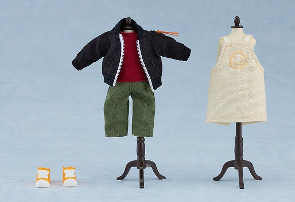 粘土娃 特别服装套组 外套 与 围裙穿搭（黑色/卡其绿/米色）