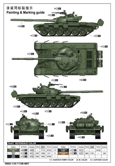 编号:09603 1/35 装甲车辆系列 T-72M主战坦克
