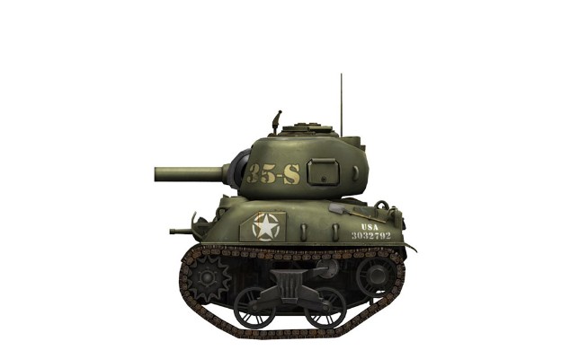 WWT-002 卡通世界大战 美国中型坦克M4A1“谢尔曼”