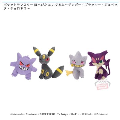 宝可梦 大毛绒玩偶 耿鬼 ·月亮伊布·诅咒娃娃·扒手猫