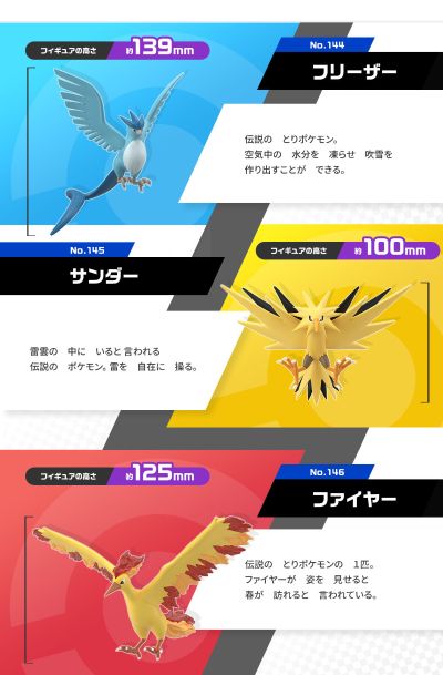 宝可梦比例世界 关都地区 急冻鸟+闪电鸟+火焰鸟