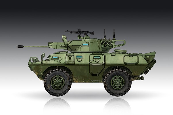 编号:07441 1/35 装甲车辆系列 美国V-150型轮式装甲车20mm炮塔型