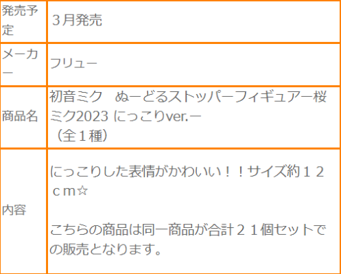 压泡面 初音未来系列 樱花未来2023 微笑款