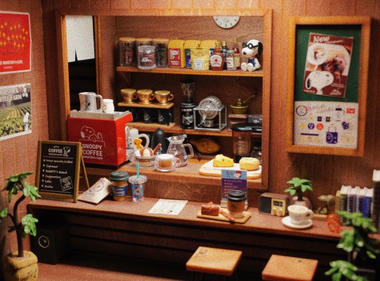 花生漫画  史努比 咖啡 烘焙 与 咖啡馆