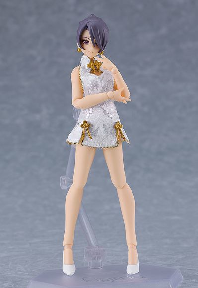 figma#569b 女性素体 (末花) 与 白色短款旗袍装