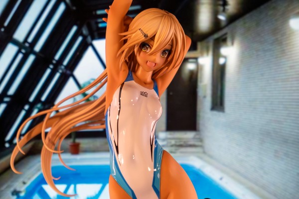 ARMS NOTE 游泳部的后辈 蓝色条纹泳装