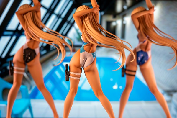 ARMS NOTE 游泳部的后辈 蓝色条纹泳装