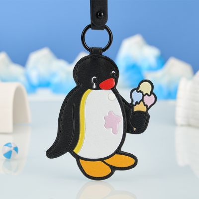 企鹅家族 PU钥匙扣挂件 听音乐/拿冰淇淋/摸屁屁