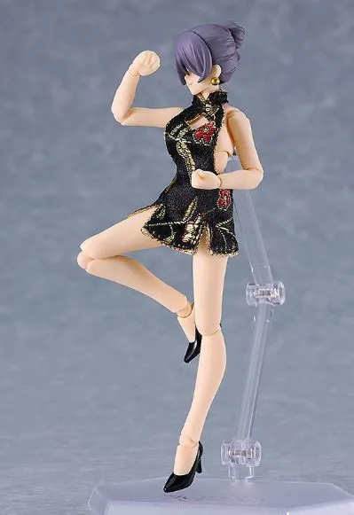 figma#569c 女性素体 (末花) 与 黑色短款旗袍装
