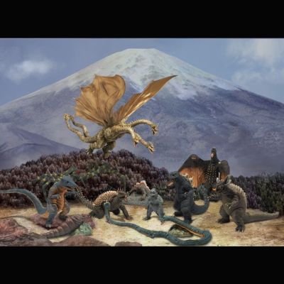 东宝大怪兽系列 怪兽总攻击 50周年纪念 怪兽11体套装