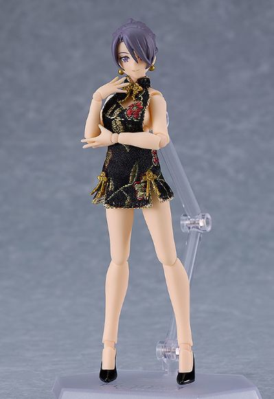 figma#569c 女性素体 (末花) 与 黑色短款旗袍装