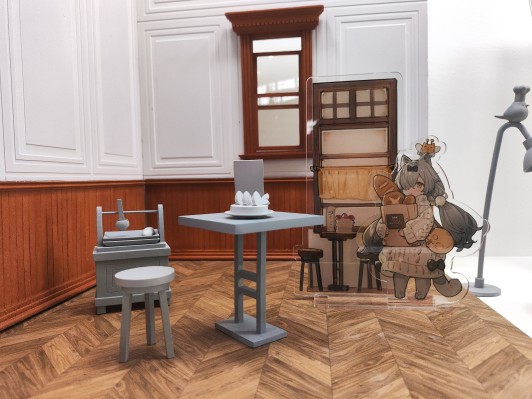 茶会猫系列 喵呜镇 面包店 店员狸花猫