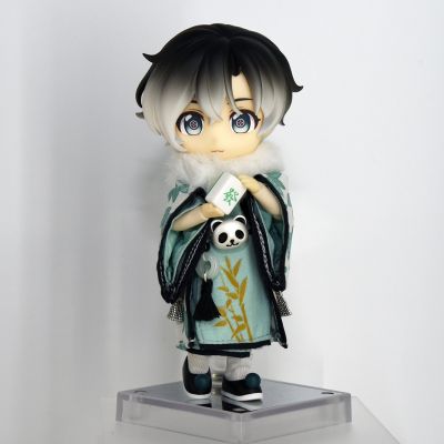 粘土娃 国潮系列 熊猫麻将 月桂叶