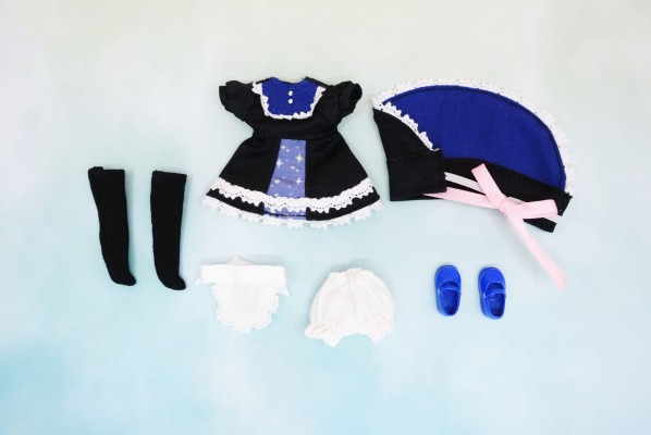 粘土娃 服装套组 复古连身裙（红色/黑色）