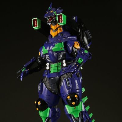 东宝30厘米系列 哥斯拉大战新世纪福音战士 3式机龙（2002版）重武装型 EVA初号机配色