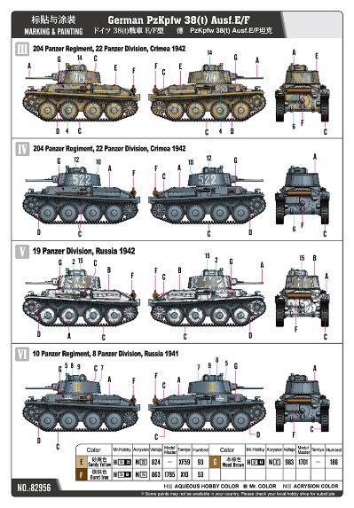 82956 1/72 德Pz.Kpfw.38(t)Ausf.E/F坦克