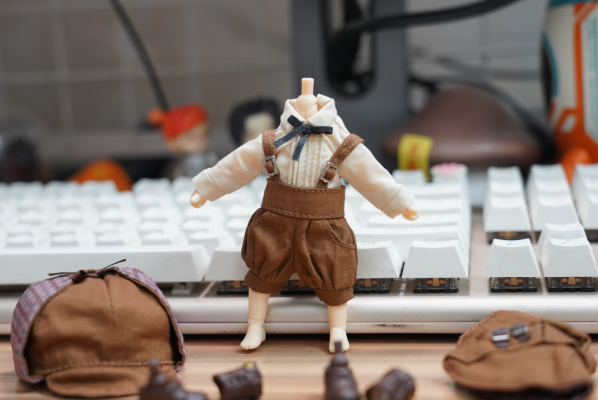 粘土娃 服装套组 侦探：Boy（灰/棕）