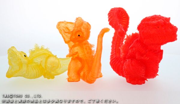 Q版拟真 哥斯拉（2016）三个形态 限定透明套装