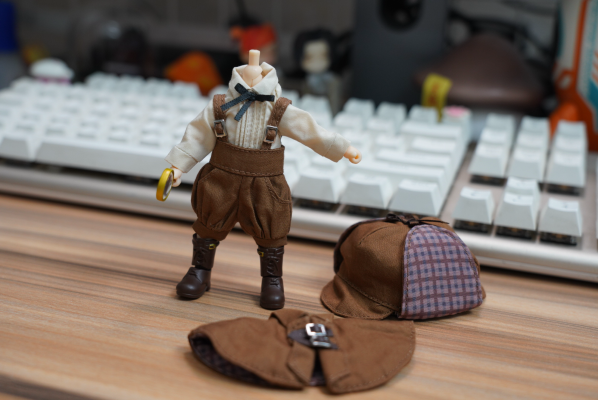 粘土娃 服装套组 侦探：Boy（灰/棕）