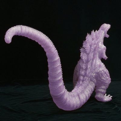 东宝大怪兽系列 新·哥斯拉 哥斯拉 软胶套件（咆哮荧光紫透明版）