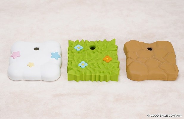 粘土人配件系列 装饰台座（云/草/土）