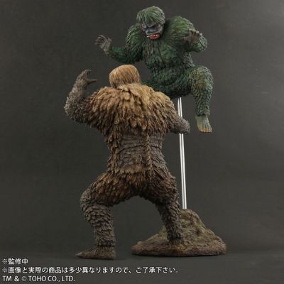 东宝大怪兽系列 科学怪人的怪兽 山达大战盖拉 软胶雕像