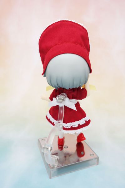 粘土娃 服装套组 复古连身裙（红色/黑色）