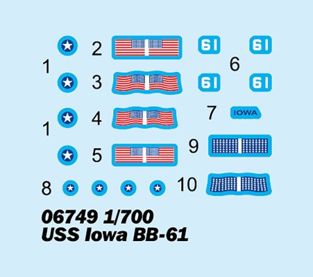 编号：06749 1/700 世界战舰系列 美国“依阿华”号战列舰BB-61