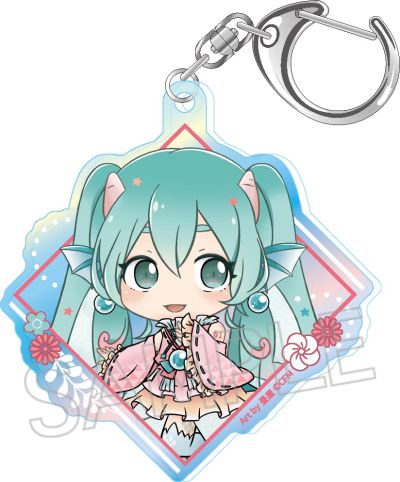 初音未来系列 百鬼夜行 极光亚克力钥匙扣