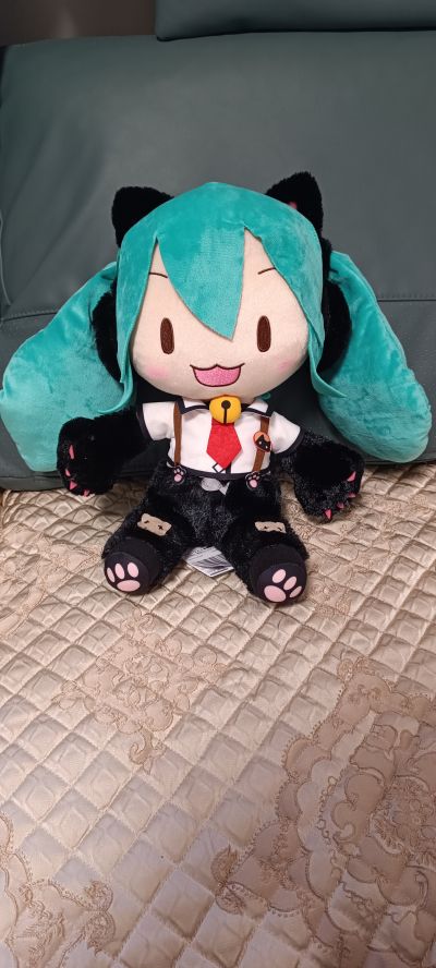 超大毛绒玩偶  初音未来歌姬计划街机版 未来之音 初音未来 猫咪款