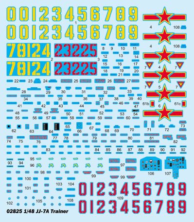 编号：02825 1/48 军用飞机系列 中国歼教-7A教练机
