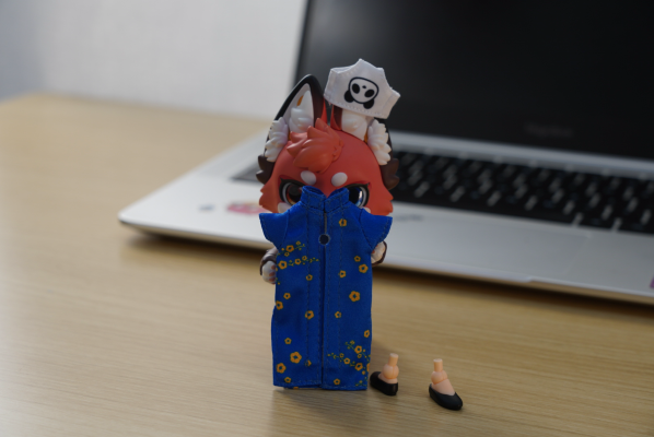 粘土娃 服装套装 旗袍（红色/蓝色）