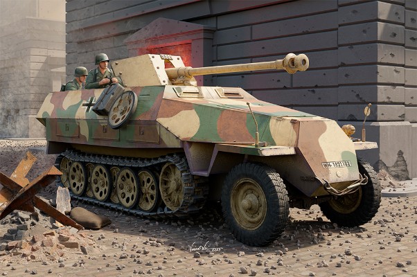 编号:00943 1/16 装甲车辆系列 Sd.Kfz 251/22D半履带自行反坦克炮