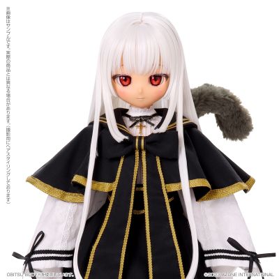 AOD527-FFB s*t*j × 艾莉丝收集 小型 芙露露～毛绒绒的牧师小猫～黑猫