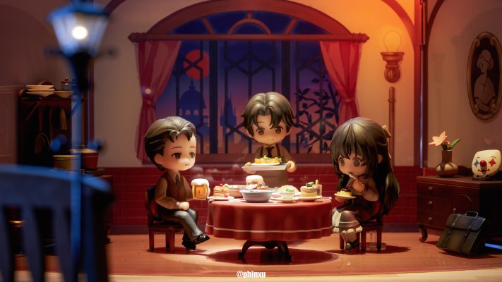 诡秘之主 莫雷蒂家的晚餐 Q版场景手办