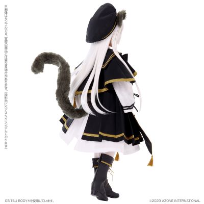 AOD527-FFB s*t*j × 艾莉丝收集 小型 芙露露～毛绒绒的牧师小猫～黑猫