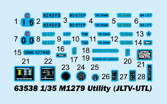 编号:63538 1/35 装甲车辆系列 M1279防雷车（JLTV-UTL）