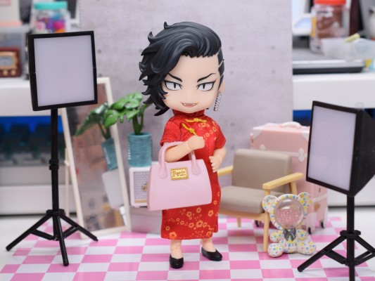 粘土娃 服装套装 旗袍（红色/蓝色）