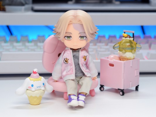 粘土娃 服装套组 棒球衫 粉色