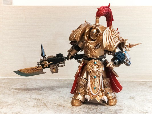 战锤40000 皇帝禁军 阿拉鲁斯终结者护甲盾卫连长 海登 赛诺尼斯