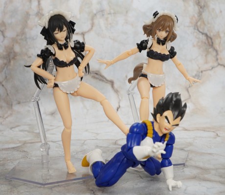 PLAMAX GP-07 罪姬 内衣素体娘 兰 与 洁莉 女仆版套装