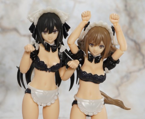 PLAMAX GP-07 罪姬 内衣素体娘 兰 与 洁莉 女仆版套装