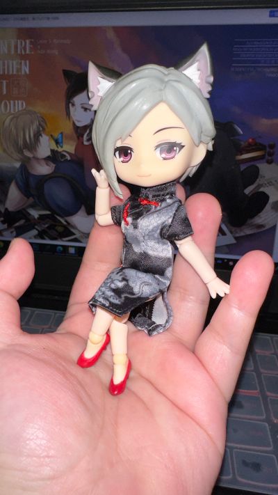 粘土娃 服装套组 裙装旗袍（熊猫/龙）