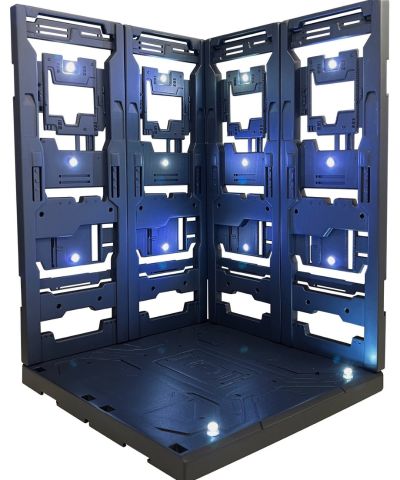 LED拼装机库底座（预涂装款） 黑蓝色