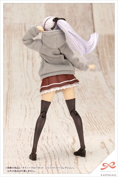 创彩少女庭园 小衣橱 拉链连帽衫 灰色/冰蓝色/黑色