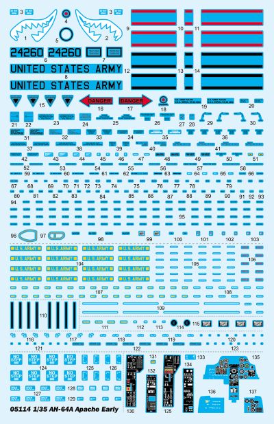 编号：05114 1/35 军用飞机系列 AH-64A“阿帕奇”直升机-早期型
