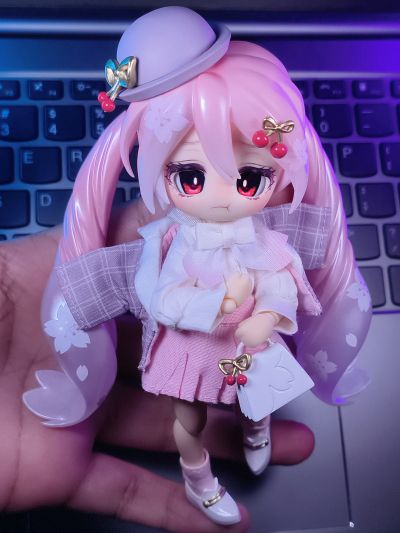 粘土娃 初音未来 樱花未来 赏花装扮