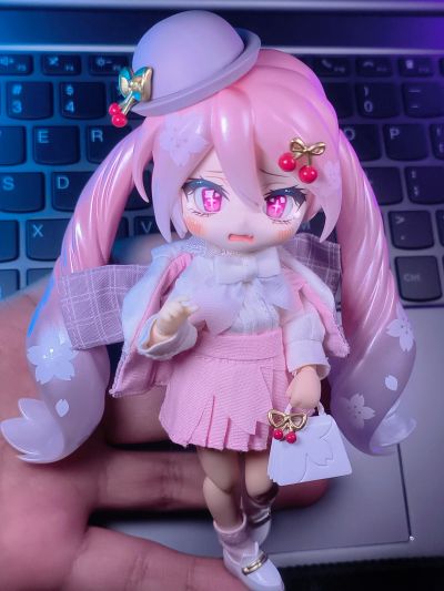 粘土娃 初音未来 樱花未来 赏花装扮